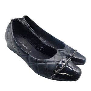 Anne Klein Shoes Womens Size 11 Black iFlex Margo Wedge Comfort Quilted Party